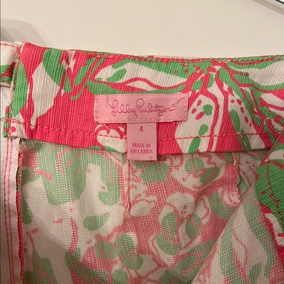 Lilly Pulitzer Liza Hotty Pink Forgot my Trunks Elephant Flower Shorts - Picture 5 of 6